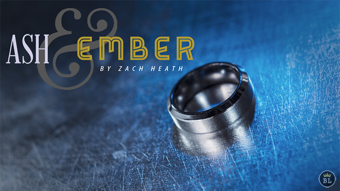 Ash and Ember Silver Beveled Size 14 (2 Rings) by Zach Heath - Trick