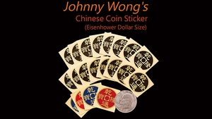 Johnny Wong's Chinese Coin Sticker 20 pcs (Eisenhower Dollar Size) - Trick