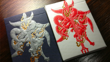 Load image into Gallery viewer, Sumi Kitsune Myth Maker (Blue Craft Letterpressed Tuck) Playing Cards by Card Experiment