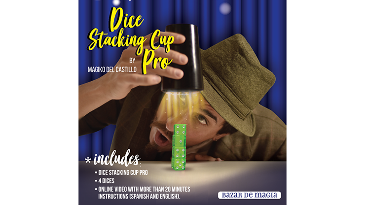 Dice Stacking Cup Pro (Gimmicks and Online Instructions) by Bazar de Magia - Trick