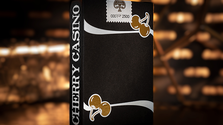 Limited Edition Cherry Casino (Monte Carlo Black and Gold) Numbered Seals Playing Cards by Pure Imagination Projects