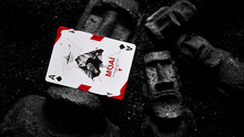 Load image into Gallery viewer, Moai Red Edition Playing Cards by Bocopo