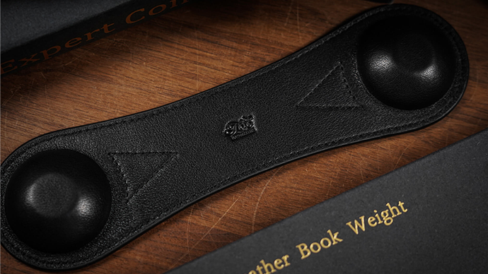 Leather Book Weight (Black) by TCC Presents