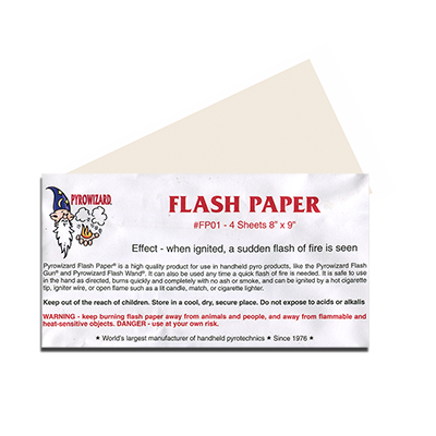 Theatre Effects Pyrowizard™ Flash Paper Sheets - 4 sheets 8